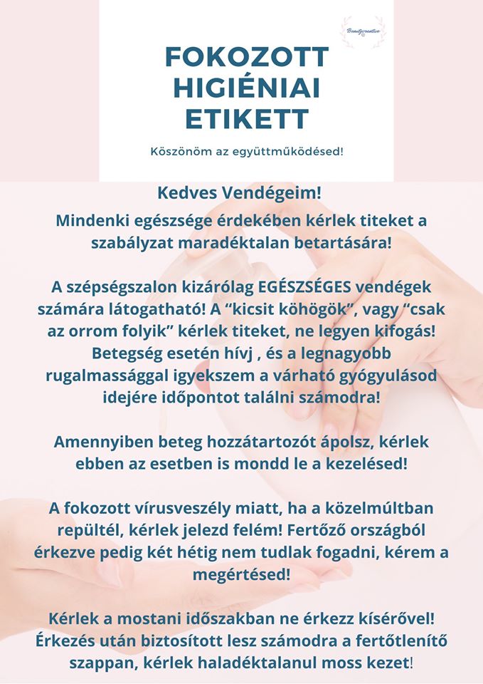 Fokozott higiéniai etikett